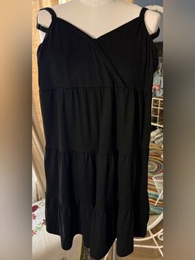 Hollister Black Tiered Mini Sundress